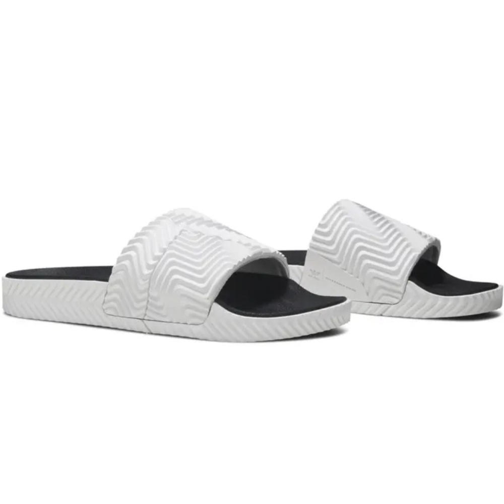 Alexander Wang x AW Adilette Slides White